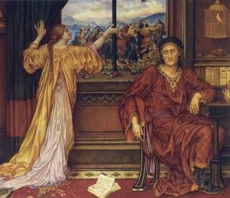 Evelyn De Morgan The Gilded Cage Norge oil painting art